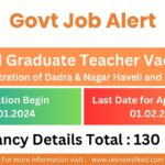 Trained Graduate Teacher Vacancies- U.T. Administration of Dadra & Nagar Haveli and Daman & Diu