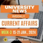 Weekly Current Affairs (15 Jan- 21 Jan, 2024) Latest