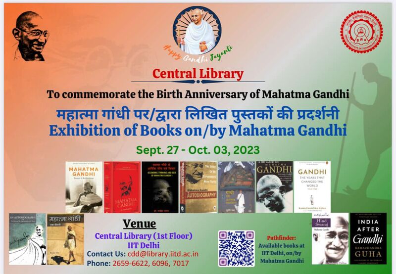 Commencing September 27: IIT Delhi’s Central Library Hosts Special Mahatma Gandhi Book Exhibition